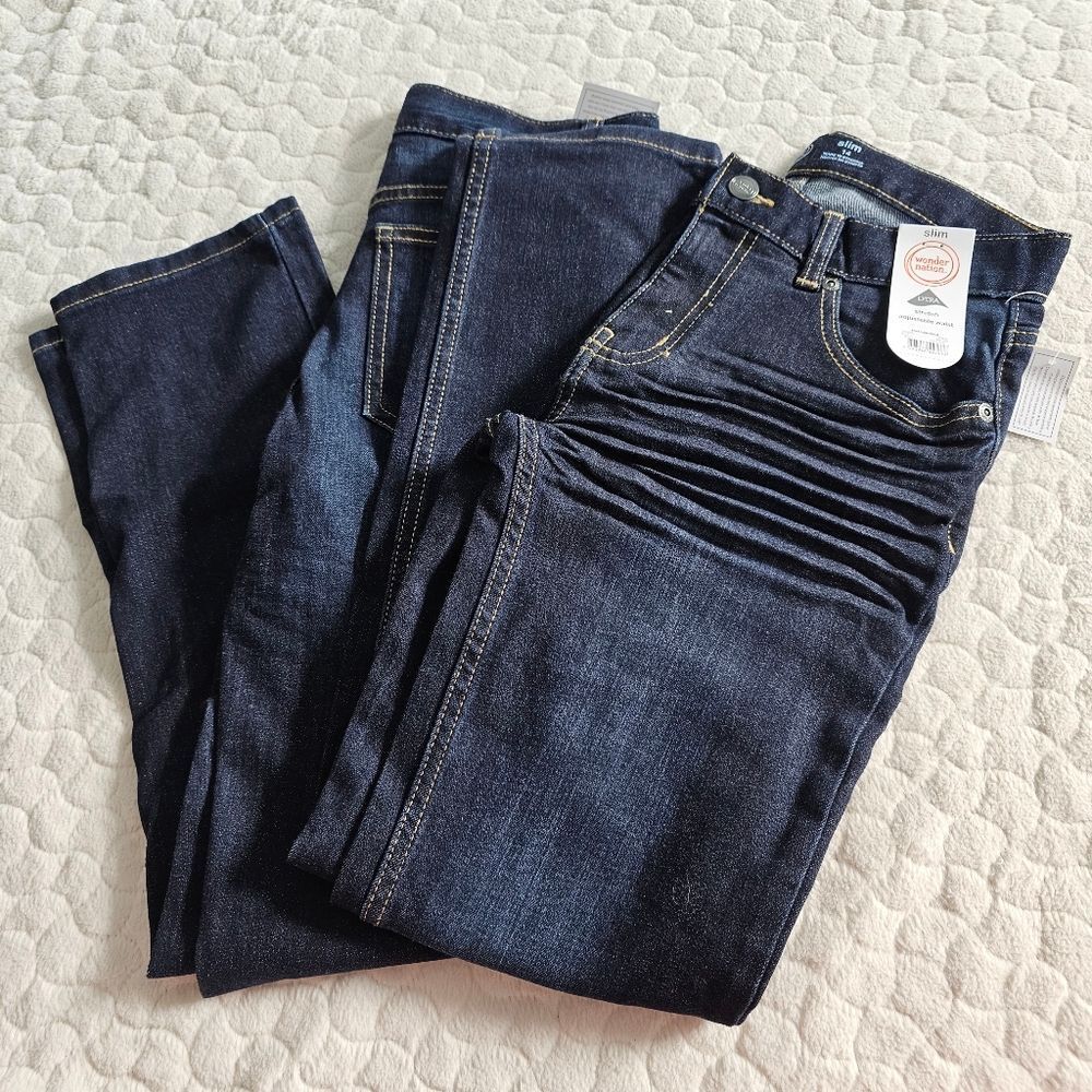 New Bundle of jeans 14 slim adjustable wonder nation